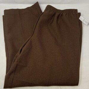 Women's Alfred Dunner Pull-On Straight-Leg Pants - Brown - Size 18 Short